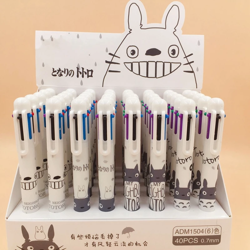 40Pcs/lot Cartoon Totoro 6 Color Ballpoint Pen Kawaii Ball Pen For Kids Gift Promotion Material Escolar School Supply
40Pcs/lot Cartoon Totoro 6 Color Ballpoint Pen Kawaii Ball Pen For Kids Gift Promotion Material Escolar School Supply