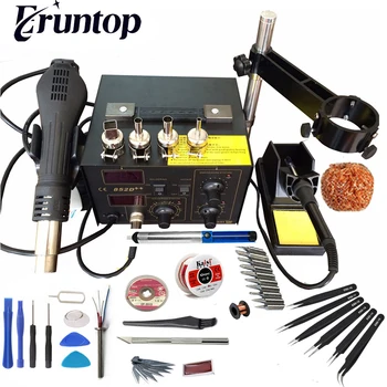 700W 220V Pump Type 852D++ Hot Air Gun Digital Soldering Iron SMD Rework Station with Air Gun Rack
700W 220V Pump Type 852D++ Hot Air Gun Digital Soldering Iron SMD Rework Station with Air Gun Rack
