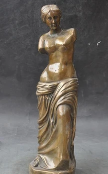 14"Collect Bronze Carved West Broken arm The love goddess Venus Statue Sculpture
14"Collect Bronze Carved West Broken arm The love goddess Venus Statue Sculpture