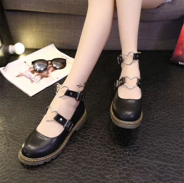 Japanese Sweet Lolita Shoes Low Heel Heart Black/White/Pink Flat Platform JK Uniform Shoes
Japanese Sweet Lolita Shoes Low Heel Heart Black/White/Pink Flat Platform JK Uniform Shoes