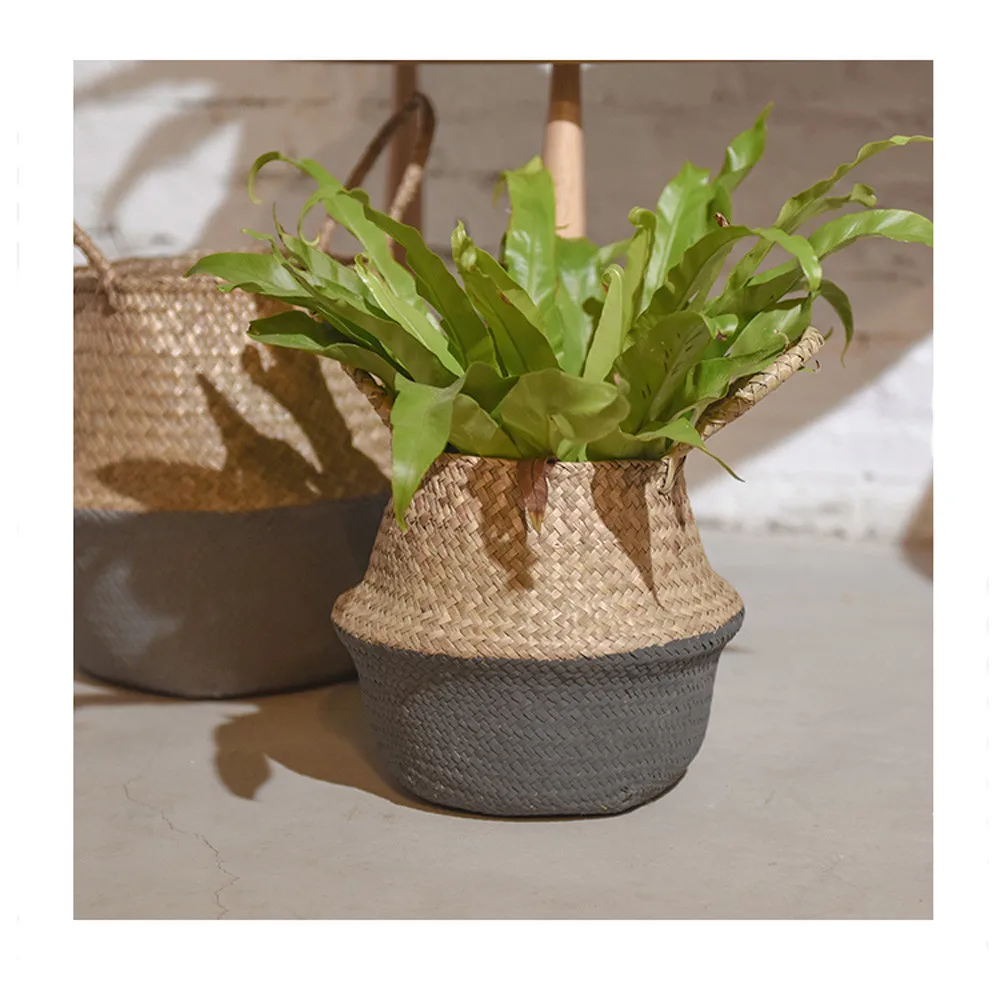 Fashion Hanging Flower Pot Basket Seagrass Wicker Basket Flower Pot Folding Dirty Basket Storage Home Wall Decoration Plant
Fashion Hanging Flower Pot Basket Seagrass Wicker Basket Flower Pot Folding Dirty Basket Storage Home Wall Decoration Plant