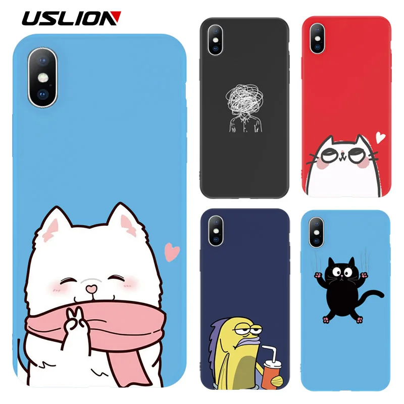 USLION Funny Cartoon Animal Phone Case For iPhone X XS XR Xs Max 6 6s 7 8 Plus Simple Soft TPU Back Cover For iPhone 5 5s SE
USLION Funny Cartoon Animal Phone Case For iPhone X XS XR Xs Max 6 6s 7 8 Plus Simple Soft TPU Back Cover For iPhone 5 5s SE