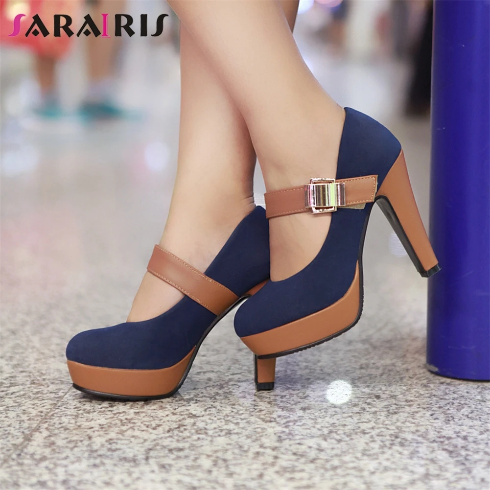 SARAIRIS 2019 Brand New Mary Janes Square High Heels Metal Decoration Platform Shoes Woman Casual Office Party Pumps Black
SARAIRIS 2019 Brand New Mary Janes Square High Heels Metal Decoration Platform Shoes Woman Casual Office Party Pumps Black