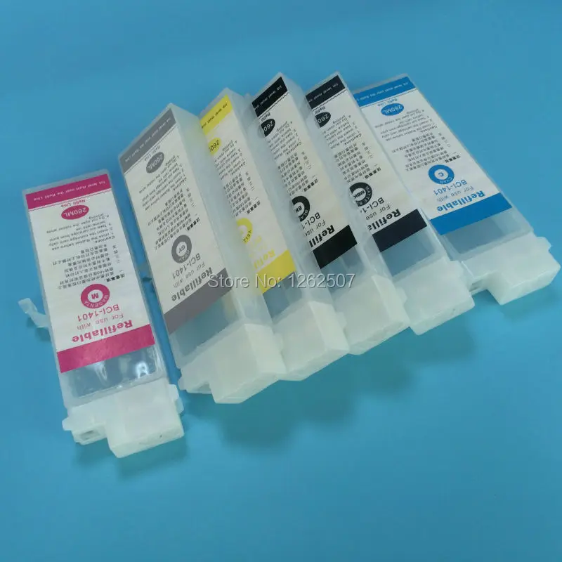 260ML*6Color BCI-1431 1431 Empty Rechargeable ink cartridge For Canon W7250 W6400 Printers Ink Cartridges With Chip -6Colors
260ML*6Color BCI-1431 1431 Empty Rechargeable ink cartridge For Canon W7250 W6400 Printers Ink Cartridges With Chip -6Colors