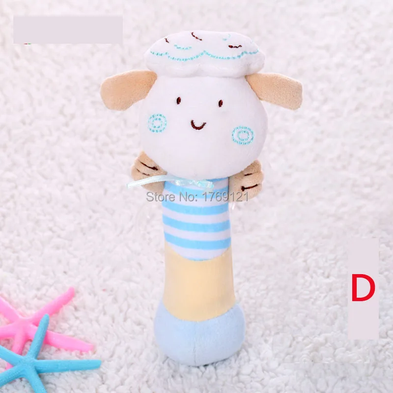 Cute soft animal model handbells rattles plush toys baby toys with sound 0-12 months
Cute soft animal model handbells rattles plush toys baby toys with sound 0-12 months