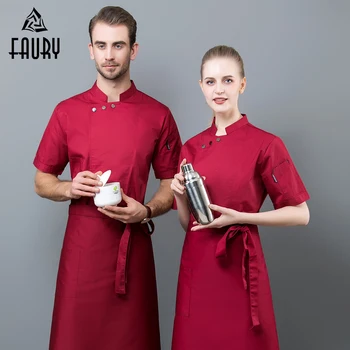 2019 Short Sleeves Restaurant Uniform Chef Cook Jacket Kitchen Hotel Sushi Barbershop Canteen Summer Unisex Breathable Overalls
2019 Short Sleeves Restaurant Uniform Chef Cook Jacket Kitchen Hotel Sushi Barbershop Canteen Summer Unisex Breathable Overalls