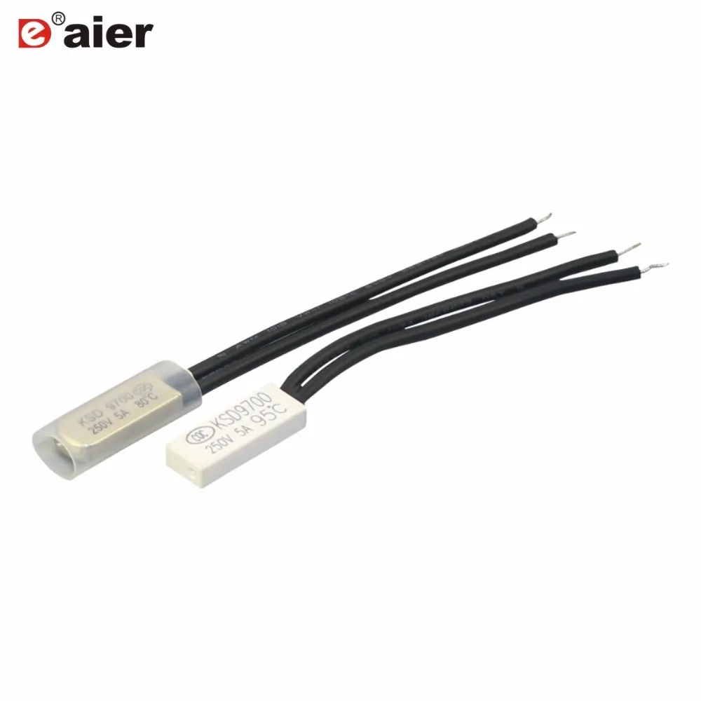 10Pcs Thermostat Metal 5A 250VAC Celsius Normally Colse KSD9700 N/C ON-OFF 70MM Wire With Protecting Bush
10Pcs Thermostat Metal 5A 250VAC Celsius Normally Colse KSD9700 N/C ON-OFF 70MM Wire With Protecting Bush
