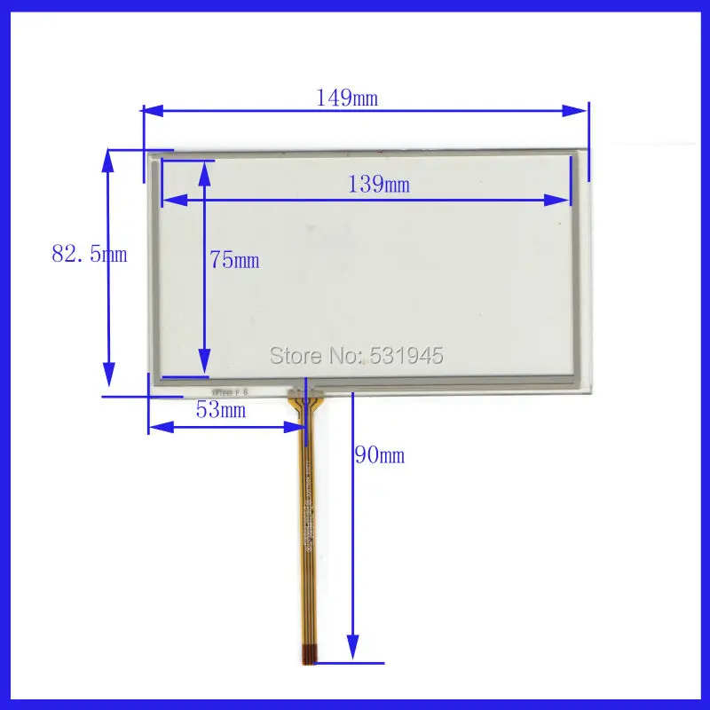 

ZhiYuSun Wholesal 6.1 inch 6.2 inch 148mm*82mm 149*83mm 4 wire Resistive Touch screen digitizer panels GPS Navigation