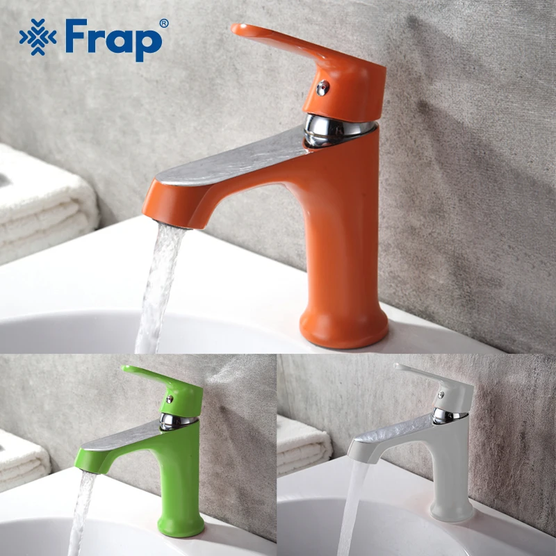 FRAP Basin Faucets Innovative Home Multi color Bath Basin Mixer Cold and Hot Water Taps Green Orange White bathroom taps
FRAP Basin Faucets Innovative Home Multi color Bath Basin Mixer Cold and Hot Water Taps Green Orange White bathroom taps