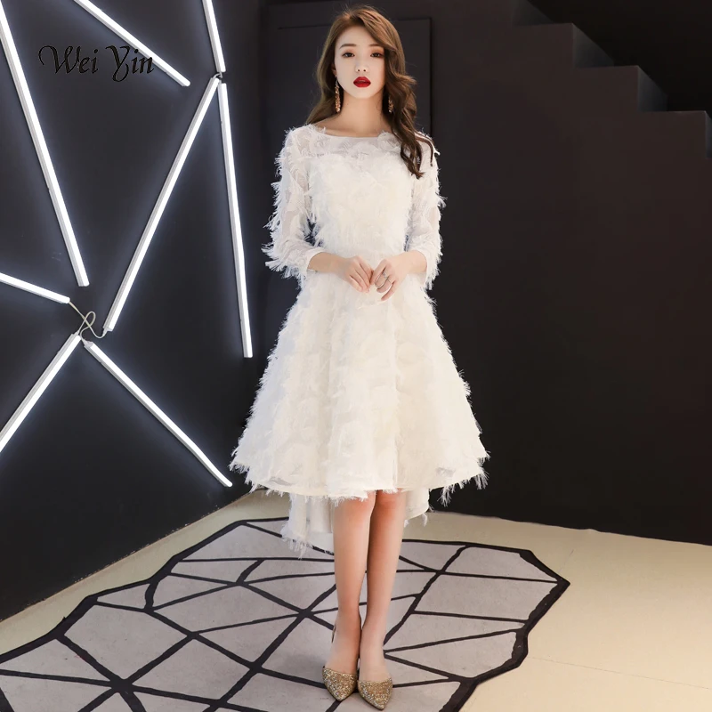 weiyin White Evening Dresses 2019 A-line Long Sleeves Tea Length Lace Islamic Dubai Saudi Arabic Elegant Evening Gown WY1294
weiyin White Evening Dresses 2019 A-line Long Sleeves Tea Length Lace Islamic Dubai Saudi Arabic Elegant Evening Gown WY1294