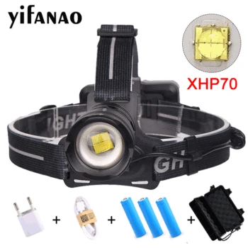 3000LM XHP70.2 LED Headlight Torch 50W Chip XHP70 Led Headlamps Zoom Head Lamp Flashlight Lantern Waterproof Use 3x 18650
3000LM XHP70.2 LED Headlight Torch 50W Chip XHP70 Led Headlamps Zoom Head Lamp Flashlight Lantern Waterproof Use 3x 18650