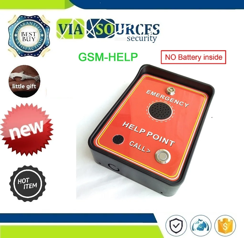 GSM audio Intercom box with two alarm input for Taxi service call point emergency help | Безопасность и защита