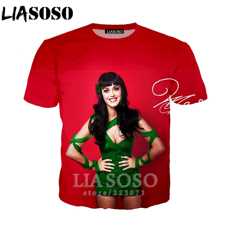 LIASOSO Summer New Men Women Fashion Sweatshirt 3D Print Singer Katy Perry Short Sleeve T-Shirt Unisex Casual Cute Pullover A160
LIASOSO Summer New Men Women Fashion Sweatshirt 3D Print Singer Katy Perry Short Sleeve T-Shirt Unisex Casual Cute Pullover A160