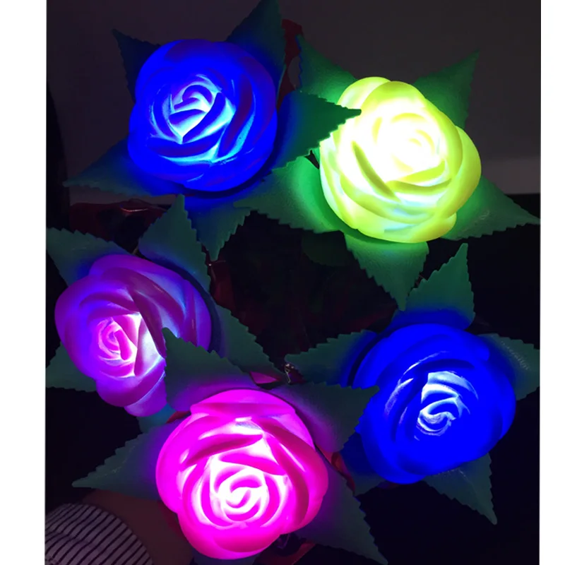 10PCS/LOT Newest Emulation LED Luminous Rose night light Flashing Rose Flower Colordul Party toys Valentine's Day Wedding Gift
10PCS/LOT Newest Emulation LED Luminous Rose night light Flashing Rose Flower Colordul Party toys Valentine's Day Wedding Gift