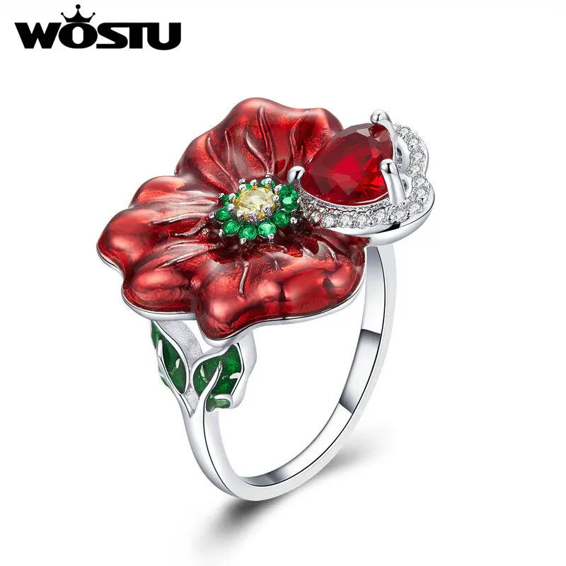 WOSTU New Arrival Red Flower Heart Zircon Big Rings For Women Wedding Ring Engagement Party Anniversary Luxury Jewelry ZBFR202
WOSTU New Arrival Red Flower Heart Zircon Big Rings For Women Wedding Ring Engagement Party Anniversary Luxury Jewelry ZBFR202