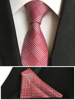 New Designer's Tie Fashion Red Plaids Checks Match High Quality Woven Pocket Square
New Designer's Tie Fashion Red Plaids Checks Match High Quality Woven Pocket Square