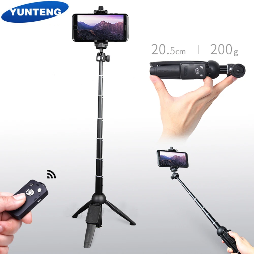 YUNTENG 9928 Wireless Bluetooth Remote Extendable Selfie Stick Monopod Tripod Phone Stand Holder Mount phone Clip Holder
YUNTENG 9928 Wireless Bluetooth Remote Extendable Selfie Stick Monopod Tripod Phone Stand Holder Mount phone Clip Holder