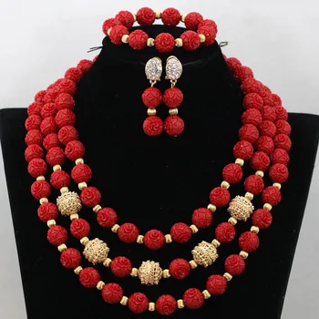 Charms Red Beads African Nigerian Wedding Statement Necklace Set New Zircon Dubai Jewelry Set Free Shipping CNR472
Charms Red Beads African Nigerian Wedding Statement Necklace Set New Zircon Dubai Jewelry Set Free Shipping CNR472
