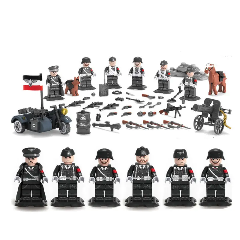 WW2 Russian Italy US germans British Military Army Soldiers Building Block Diy Mini Brick Figures Compatible LegoING Toy For Kid
WW2 Russian Italy US germans British Military Army Soldiers Building Block Diy Mini Brick Figures Compatible LegoING Toy For Kid