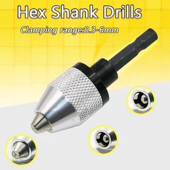 1Pc 0.3-6mm Quick Change Keyless Drill Bit Chuck 6.35mm Hex Shank Drill Adapter Converter Tool
1Pc 0.3-6mm Quick Change Keyless Drill Bit Chuck 6.35mm Hex Shank Drill Adapter Converter Tool