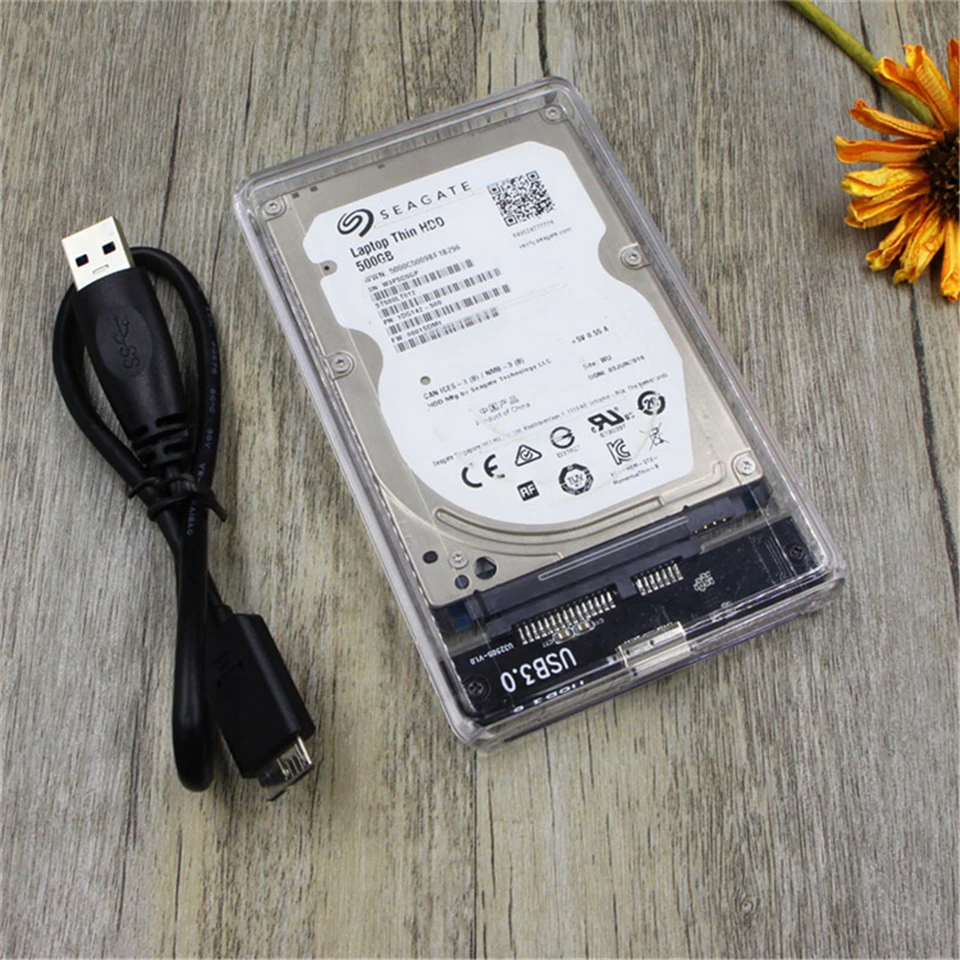 THU 2.5'' USB3.0 Transparent HDD Case USB3.0 Hard Drive Enclosure Support UASP Protocol With USB 3.0/ Type-C to A Cable SSD CASE
THU 2.5'' USB3.0 Transparent HDD Case USB3.0 Hard Drive Enclosure Support UASP Protocol With USB 3.0/ Type-C to A Cable SSD CASE