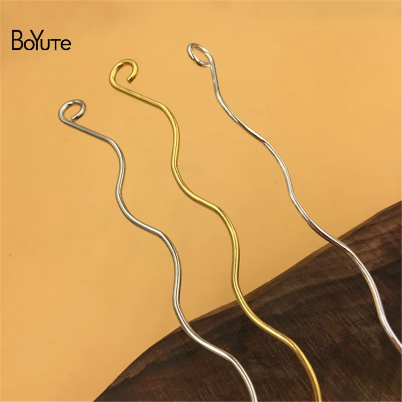 BoYuTe 20Pcs 3001.8MM Metal Iron Wire Accessories with Loop for Diy Tiara Crown Jewelry Making (4)