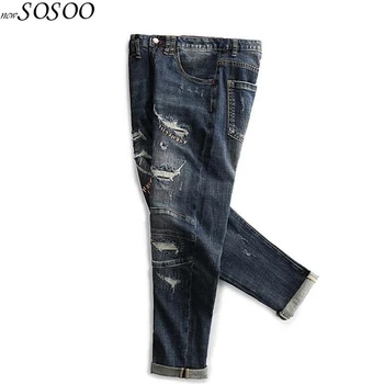 New Men Jeans Fashion Classic Patches Knees Holes High Quality European and American style Men Jeans Pants #TC046
New Men Jeans Fashion Classic Patches Knees Holes High Quality European and American style Men Jeans Pants #TC046
