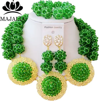 Majalia Fashion Nigerian Wedding African Jewelry Set Green Crystal Bead Necklace Bride Jewelry Sets Free Shipping 2JS066
Majalia Fashion Nigerian Wedding African Jewelry Set Green Crystal Bead Necklace Bride Jewelry Sets Free Shipping 2JS066