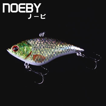 

NOEBY 1 Pcs Fishing Lure 70mm/15g 0.6-2m Sinking Super VIB Lures Hard Baits France VMC Treble Hooks + PVC Plastic Box NBL 9058