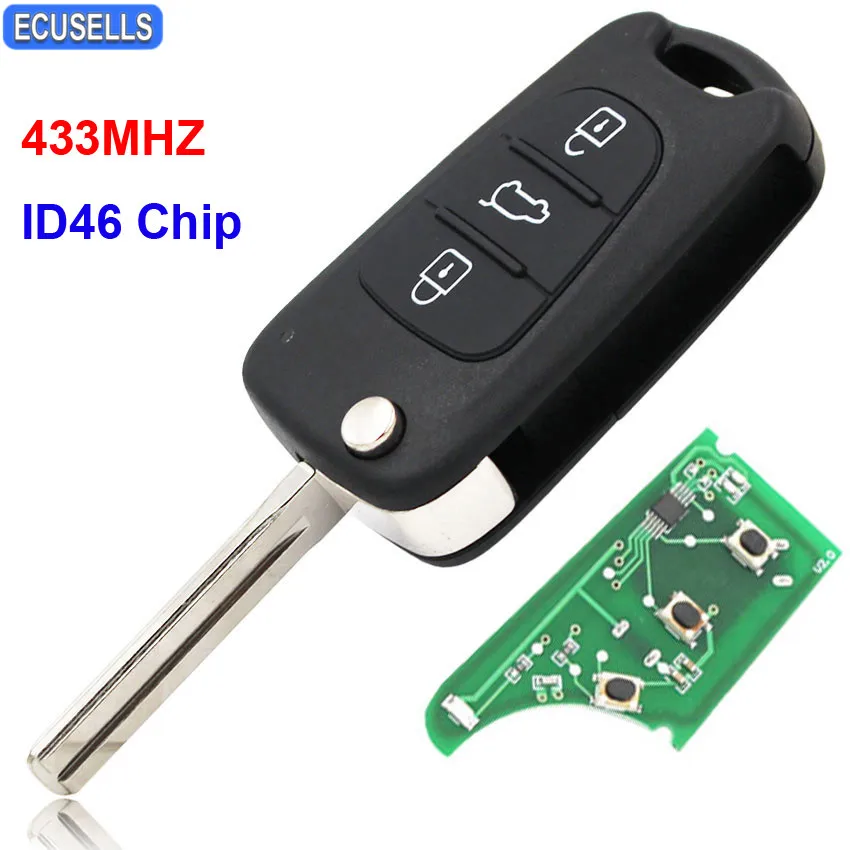 Folding Flip Remote Key Full Complete Key 433mhz+ID46 Chip Smart Car Key for Kia Rio Seed SeedPro Picanto Sportage Uncut Blade
Folding Flip Remote Key Full Complete Key 433mhz+ID46 Chip Smart Car Key for Kia Rio Seed SeedPro Picanto Sportage Uncut Blade