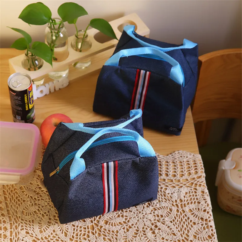 Fashion Jean Lunch Bags Brand Food Fresh Keep Cooler Bag Waterproof Picnic Travel Storage Icepack Thermal Insulated | Багаж и сумки