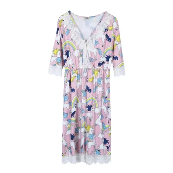Elegant Letter Women Lingerie Dress V Neck Summer Silk Nightgown Night Dress Loose Summer Sleep Wear
Elegant Letter Women Lingerie Dress V Neck Summer Silk Nightgown Night Dress Loose Summer Sleep Wear