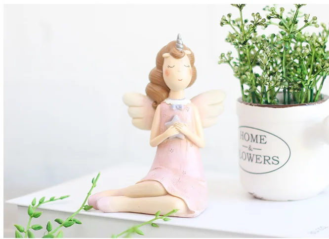 Home Decoration resin Figurine angle unicorn girl Miniature fairytale Table Desktop Living Room Accessories gift for children
Home Decoration resin Figurine angle unicorn girl Miniature fairytale Table Desktop Living Room Accessories gift for children