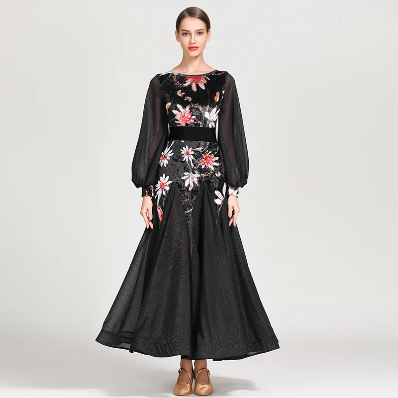 Retro Printing Women Ballroom Dance Competition Dresses Royal Court Sleeve Waltz Salsa Rumba Dancing Outfit Tango Clothes DC1187
Retro Printing Women Ballroom Dance Competition Dresses Royal Court Sleeve Waltz Salsa Rumba Dancing Outfit Tango Clothes DC1187