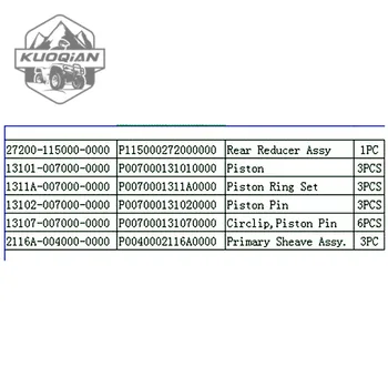KUOQIAN 1PC REAR DIFF AXLE,3PCS Piston assy Piston kit,3PC Primary Sheave Assy for HISUN 700cc UTV 1PACK
KUOQIAN 1PC REAR DIFF AXLE,3PCS Piston assy Piston kit,3PC Primary Sheave Assy for HISUN 700cc UTV 1PACK