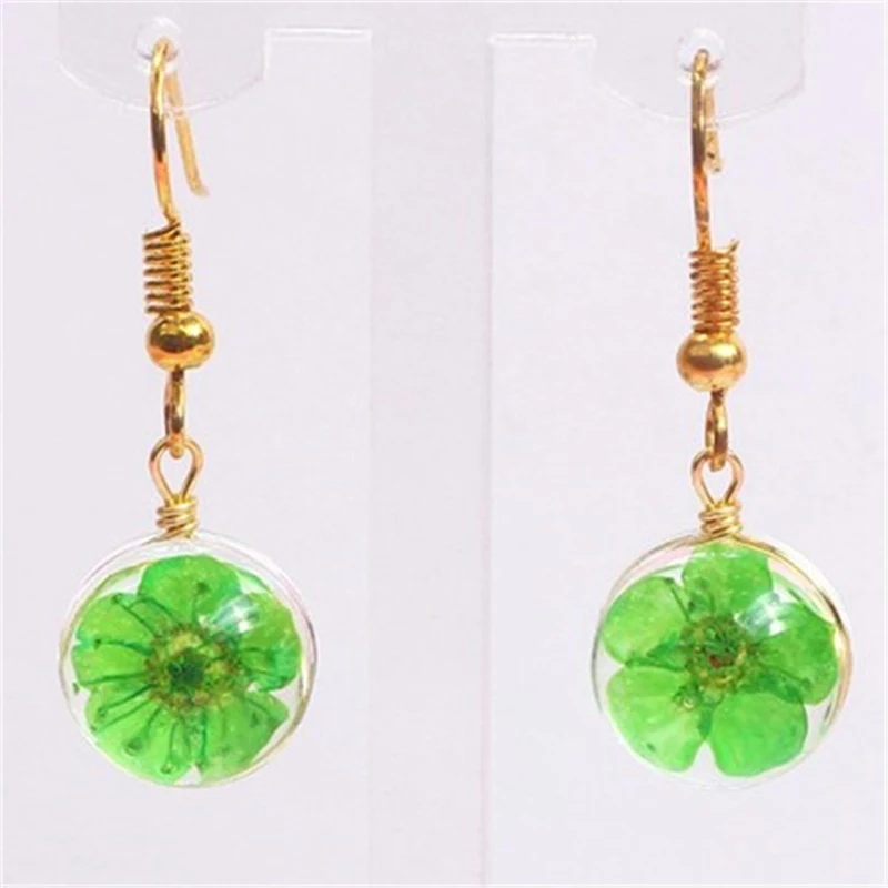 2019 Creative Plant Clover Dry Earring Woman Fashion Dried Flowers Earrings Glass Ball Pressed Flower Dangle Earing Jewelry
2019 Creative Plant Clover Dry Earring Woman Fashion Dried Flowers Earrings Glass Ball Pressed Flower Dangle Earing Jewelry