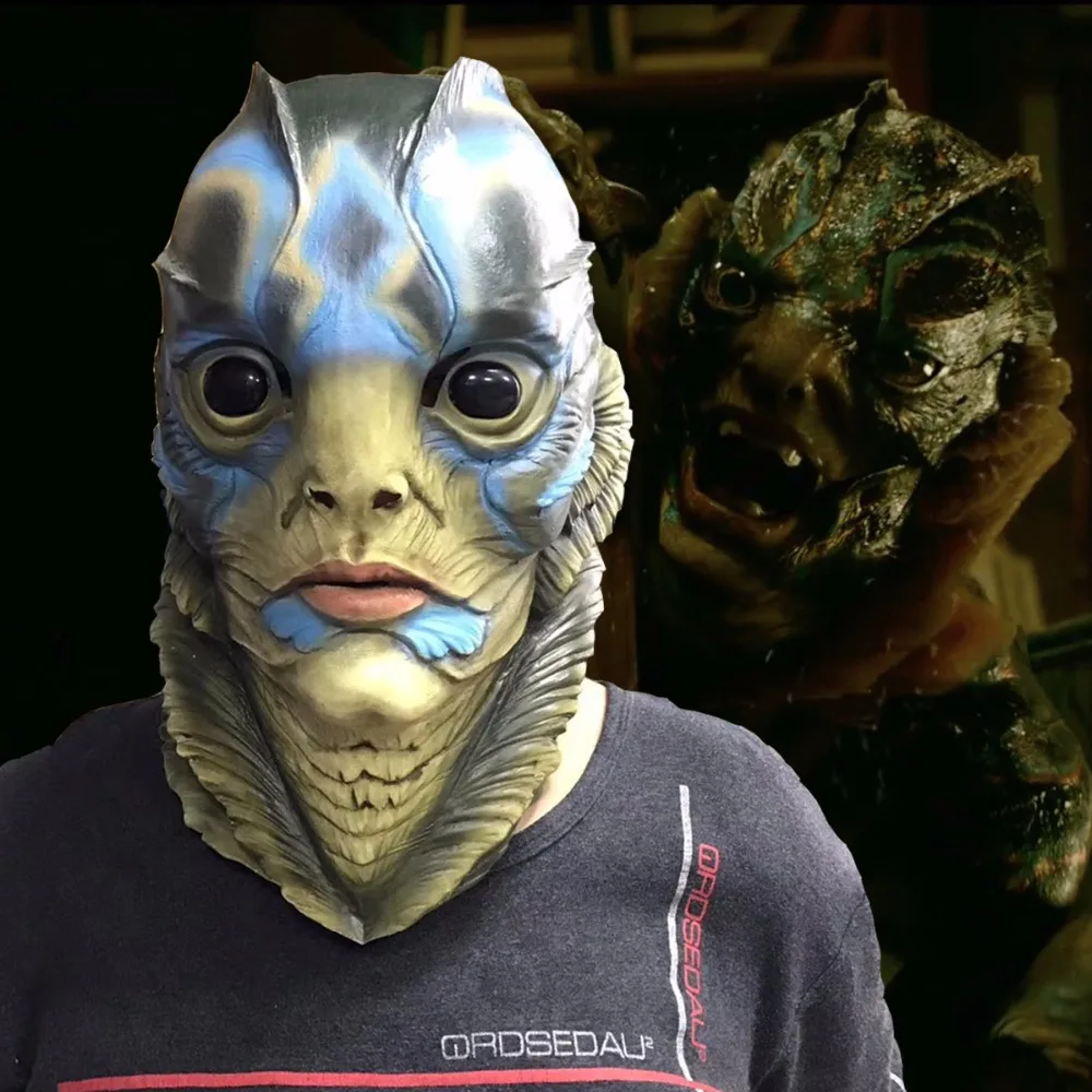The Shape of Water Mask Cosplay 2018 the best film of Oscar Merman Helmet Fish Face Masks Funny Halloween Party Props
The Shape of Water Mask Cosplay 2018 the best film of Oscar Merman Helmet Fish Face Masks Funny Halloween Party Props