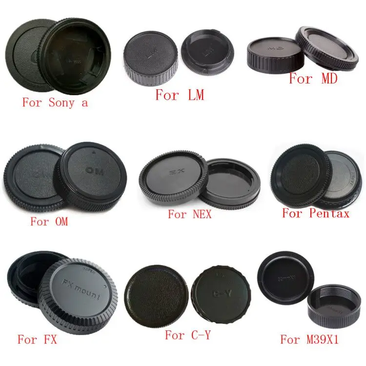 

10pcs/lot camera Body cap + Rear Lens Cap for Sony Alpha NEX Minolta MD Leica for Pentax Olympus Micro M4/3 Fuji C-Y M39 Camera