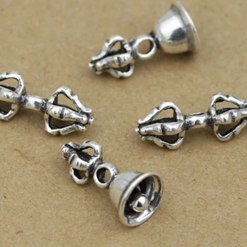 Handmade 925 Silver Dorje & Bell Amulet Pure Silver Tibetan Dorje Buddhist Dorje Bell Charms Mala's Counter Charms
Handmade 925 Silver Dorje & Bell Amulet Pure Silver Tibetan Dorje Buddhist Dorje Bell Charms Mala's Counter Charms