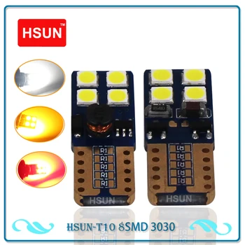 HSUN 2x white t10 LED Bulb w5w led car light 501 194 168 8LED SMD3030 Reading Interior Lamp 12V 6000k led license plate lamp
HSUN 2x white t10 LED Bulb w5w led car light 501 194 168 8LED SMD3030 Reading Interior Lamp 12V 6000k led license plate lamp