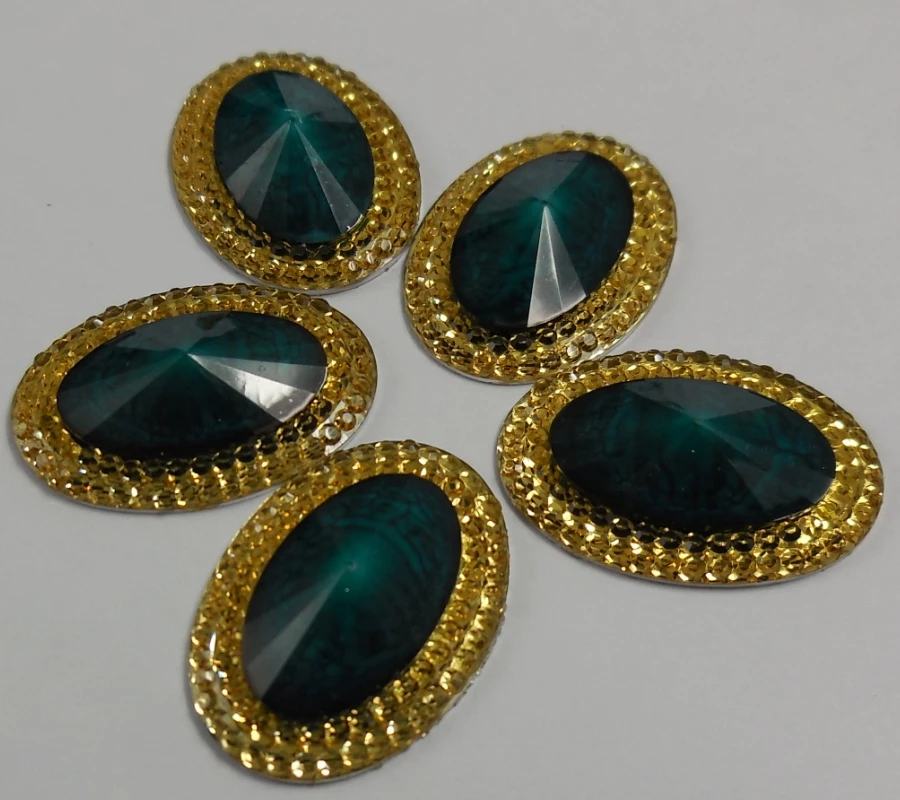 Exquisite Deep Green Resin Rhinestones Oval 17x24mm Strass Crystal Stones and Crystals Stick on Paste Dress Garment Button Bling
Exquisite Deep Green Resin Rhinestones Oval 17x24mm Strass Crystal Stones and Crystals Stick on Paste Dress Garment Button Bling