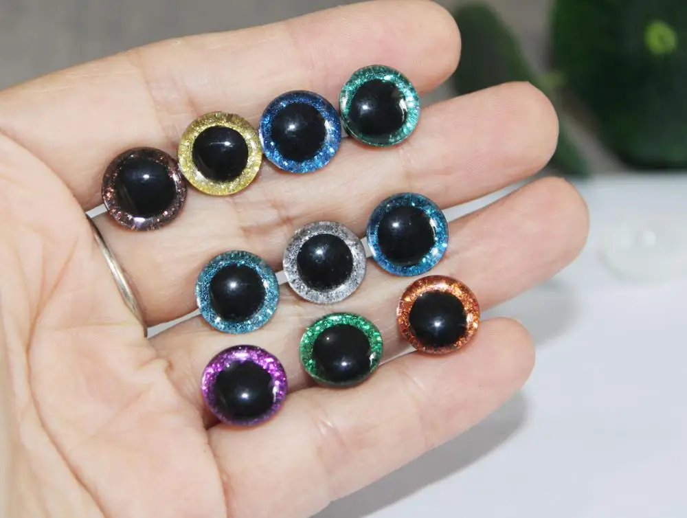 100set--- tiny 12mm 3D clear glitter safety toy eyes + glitter fabric+ washer for diy plush toy doll--10 colors option
100set--- tiny 12mm 3D clear glitter safety toy eyes + glitter fabric+ washer for diy plush toy doll--10 colors option