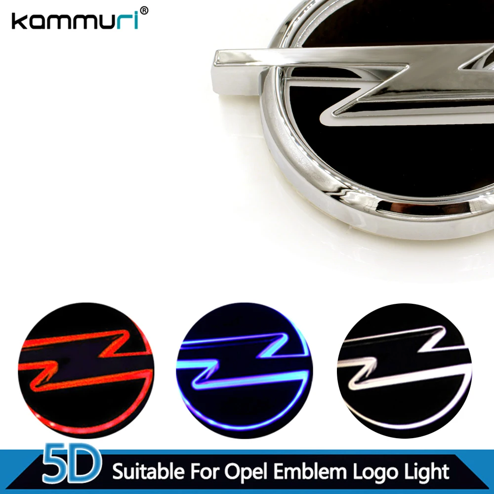 KAMMURI Car Styling 5D car badge light emblem car logo light car emblem for Opel 13