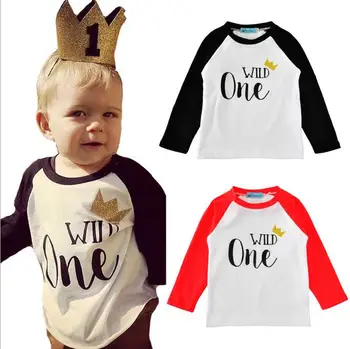 Wholesale 5pcs/lot Baby T-shirt kids children clothing long sleeve Wild One Crown girls tops Tee Shirt 1201 sylvia sis
Wholesale 5pcs/lot Baby T-shirt kids children clothing long sleeve Wild One Crown girls tops Tee Shirt 1201 sylvia sis