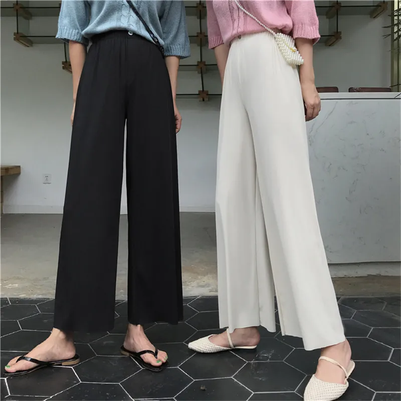 Summer Korean Pants Harajuku Casual Women Solid Lace Up Full Length Pants Women 2019 Fashion Sweet High Waist Wide Leg Pants
Summer Korean Pants Harajuku Casual Women Solid Lace Up Full Length Pants Women 2019 Fashion Sweet High Waist Wide Leg Pants