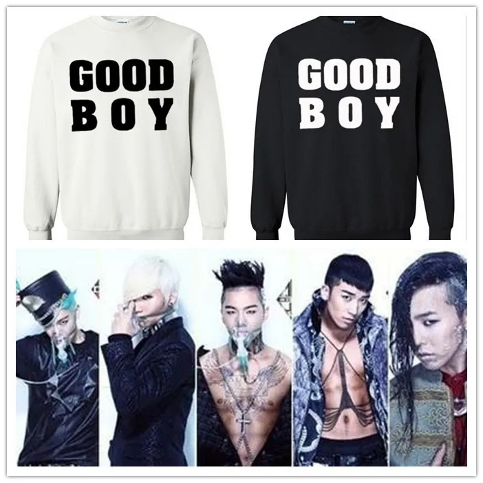 Костюм с толстовкой Bigbang G-Dragon TAEYANG kpop для мальчиков Осенняя рубашка капюшоном и