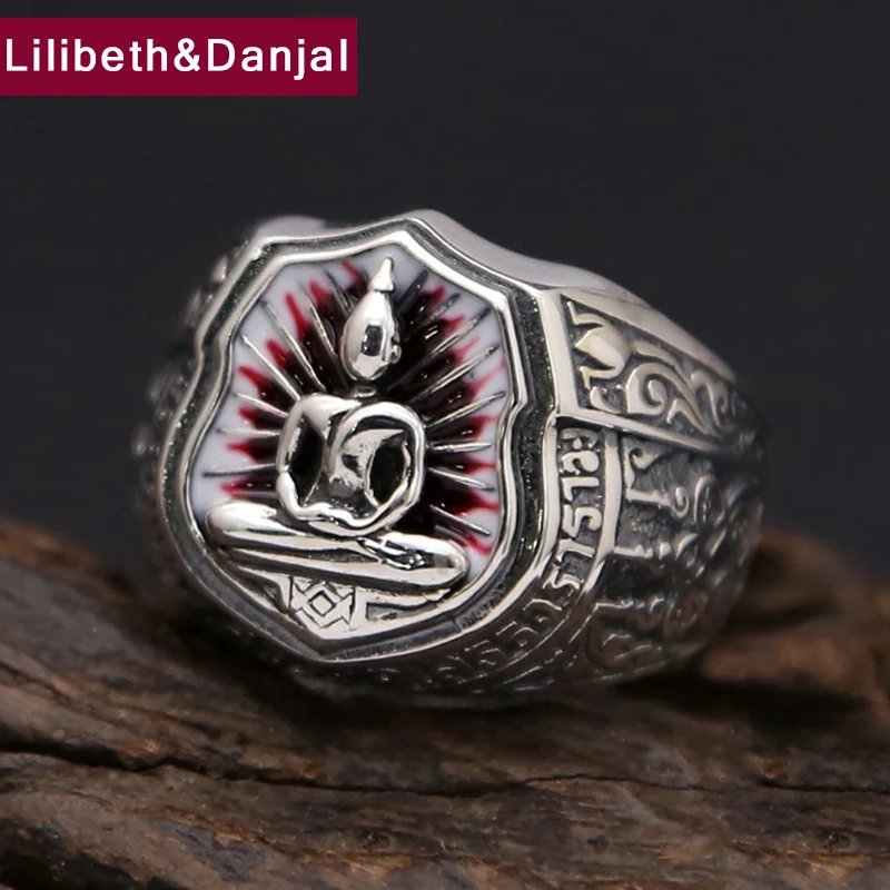 New Vintage Thailand Ring 100% Real 925 sterling Thai Silver Men Buddha Cherry Blossoms Ring Gift fashion fine jewelry FR23 
New Vintage Thailand Ring 100% Real 925 sterling Thai Silver Men Buddha Cherry Blossoms Ring Gift fashion fine jewelry FR23