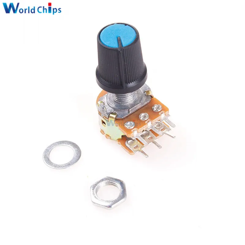 diymore 5pcs WH148 Potentiometer Resistor B10K 10K 6Pin Linear Taper Rotary Potentiometer for Arduino with Cap
diymore 5pcs WH148 Potentiometer Resistor B10K 10K 6Pin Linear Taper Rotary Potentiometer for Arduino with Cap