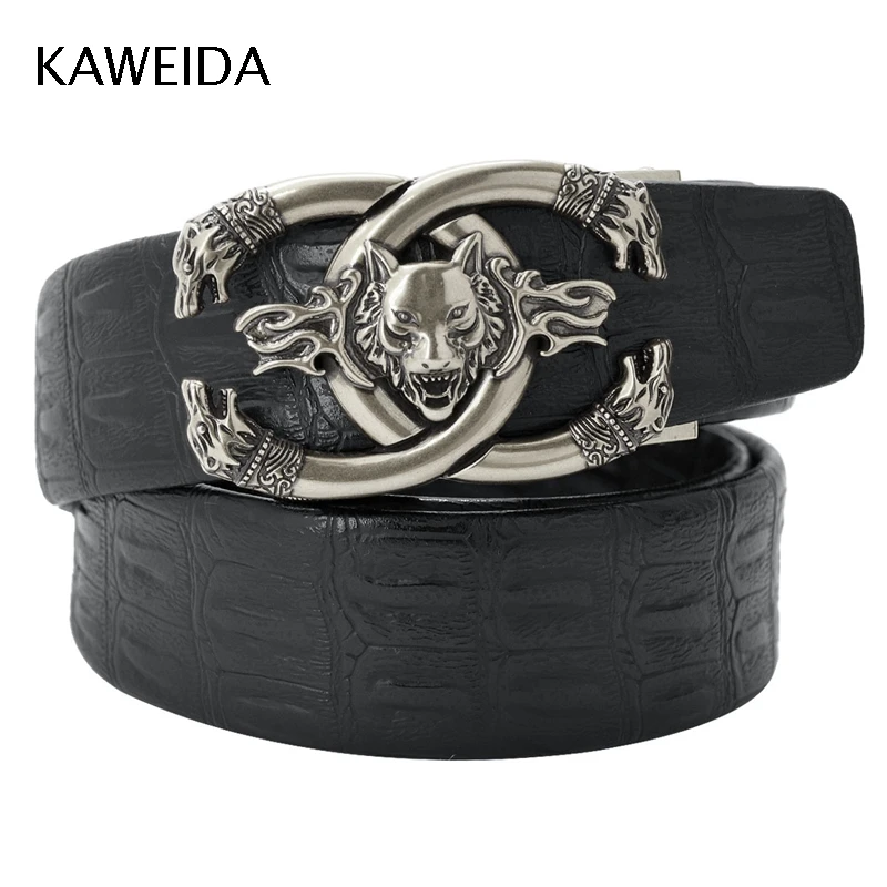 KAWEIDA Designer Belts Men High Quality Fashion Luxury Wolf Head Automatic Buckle Leather Waist Belt for Jeans Vintage Kemer
KAWEIDA Designer Belts Men High Quality Fashion Luxury Wolf Head Automatic Buckle Leather Waist Belt for Jeans Vintage Kemer