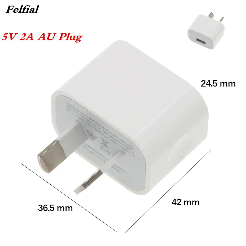 AU Plug 1 Port Portable USB Charger 5V 2A Wall Adapter Mobile Phone Micro Data Charging for Apple IPhone IPad for Samsung Huawei
AU Plug 1 Port Portable USB Charger 5V 2A Wall Adapter Mobile Phone Micro Data Charging for Apple IPhone IPad for Samsung Huawei